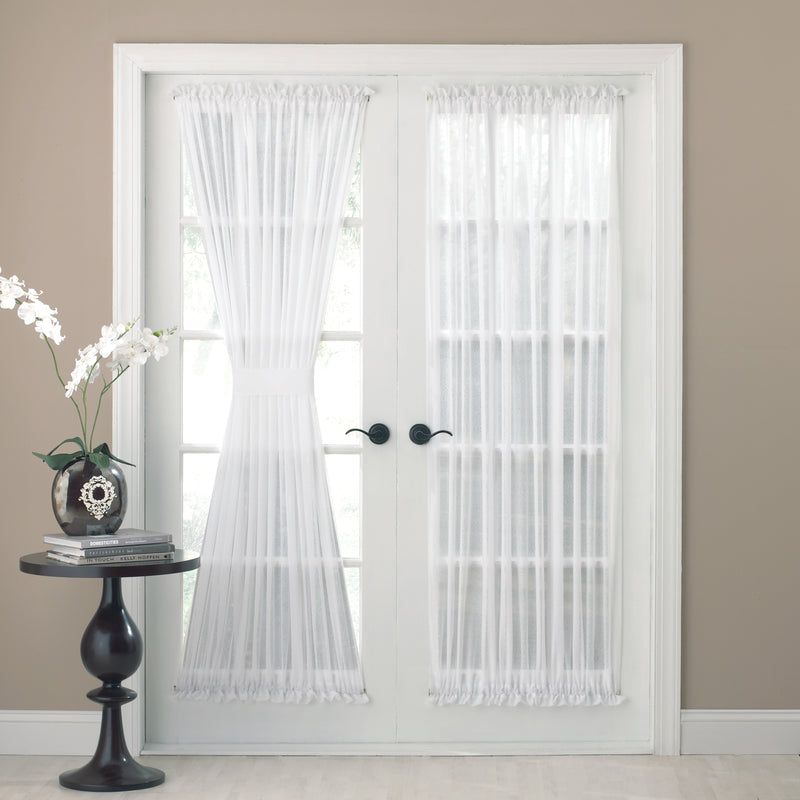 Reverie Rod Pocket Semi-Sheer Snow Voile Door Panel