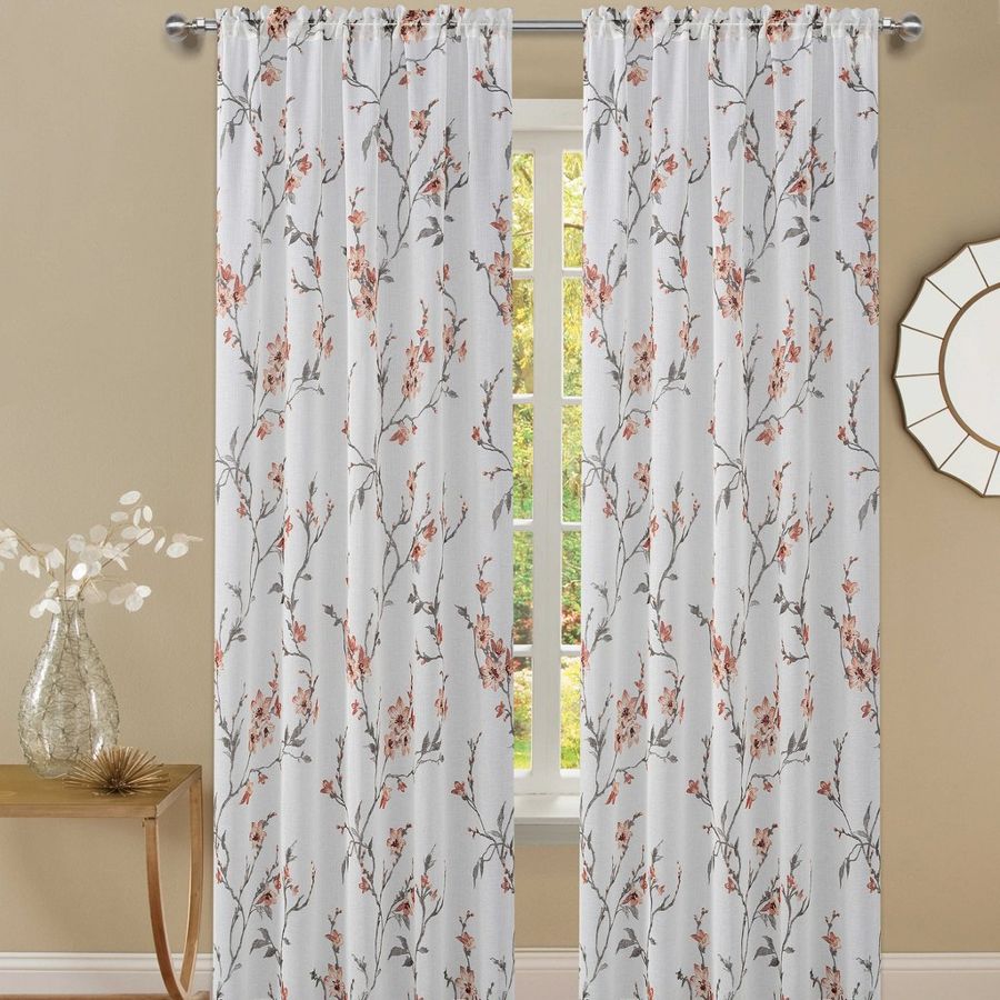 Floral Twigs Rod Pocket Valance