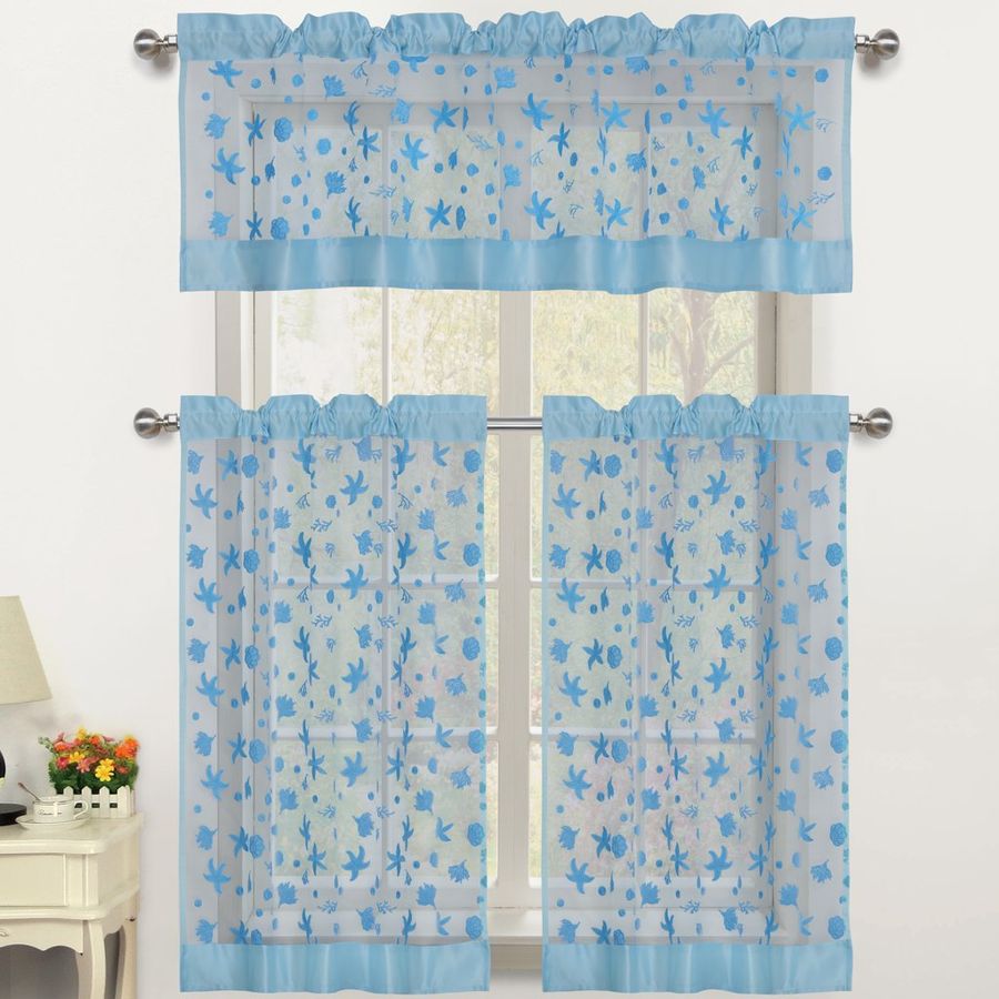 Beaches Sheer Rod Pocket Tiers