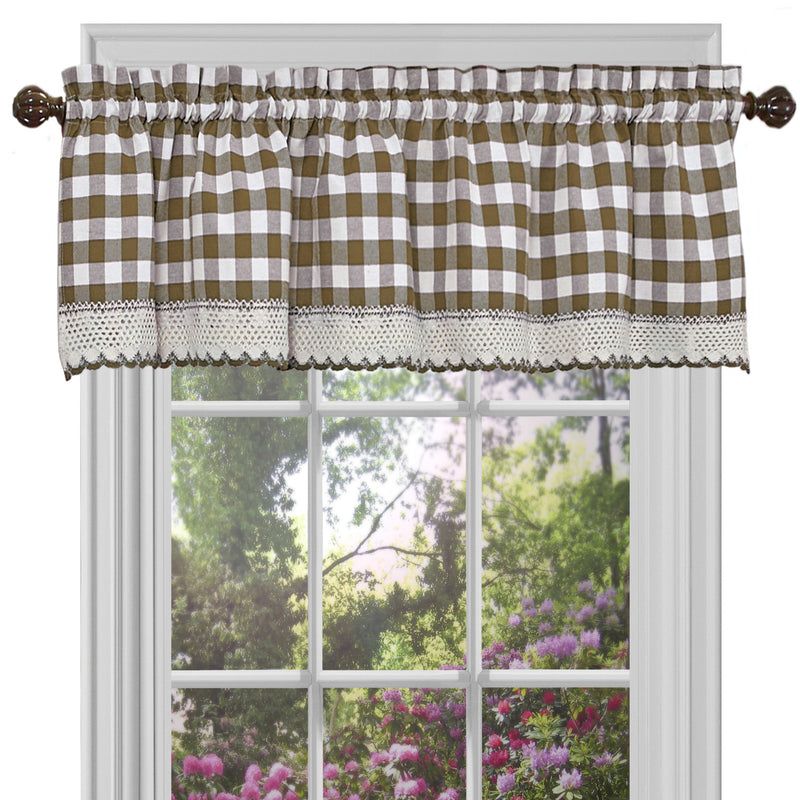 Buffalo Check Rod Pocket Valance
