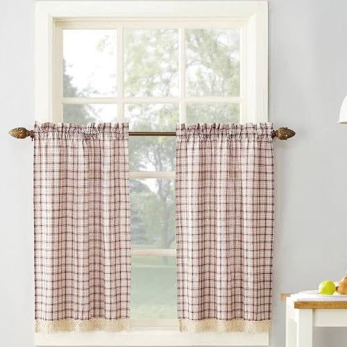 Maisie Rod Pocket Lace Trimmed Plaid Tier