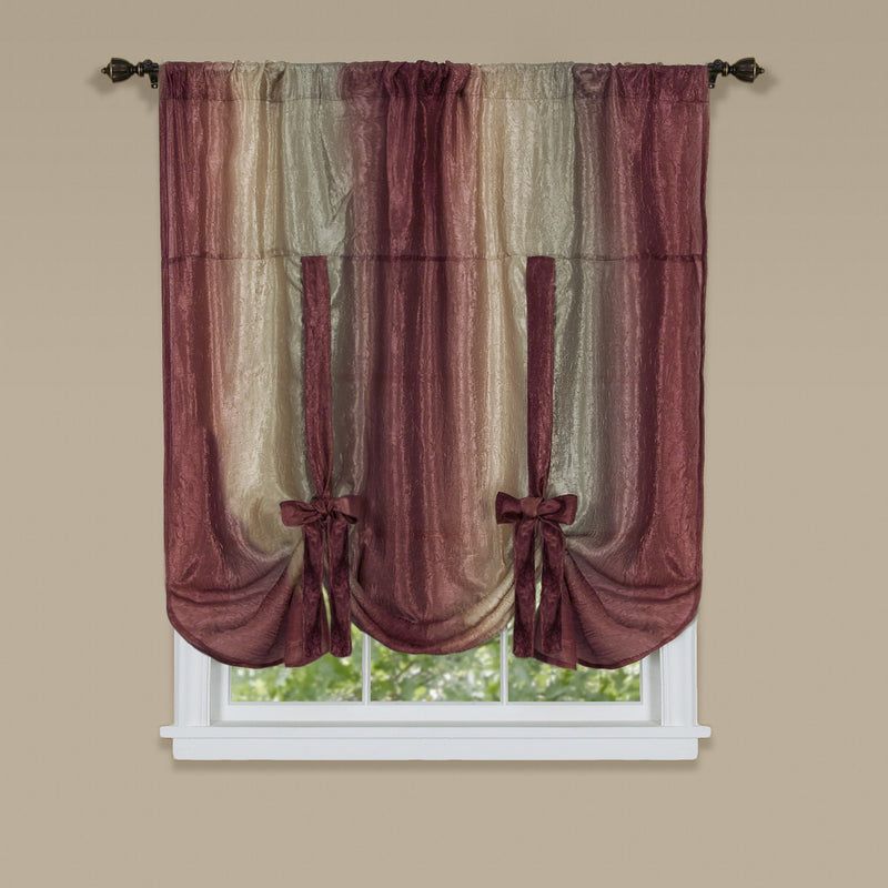 Ombre Rod Pocket Tie-Up Balloon Shade
