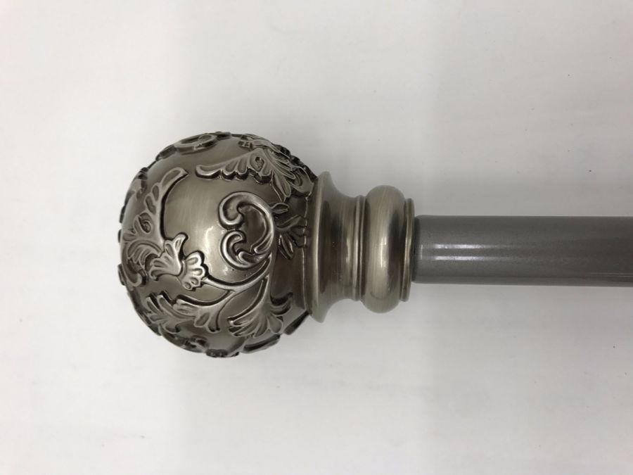 Sari Decorative Curtain Rod Set 3/4 Pewter