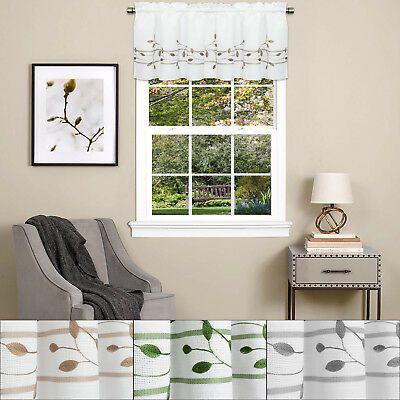 Trellis Rod Pocket Valance Toast