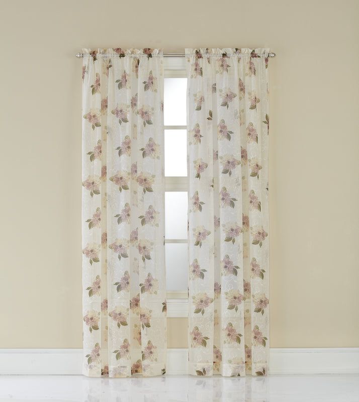 Water Lily Sheer Rod Pocket Panel