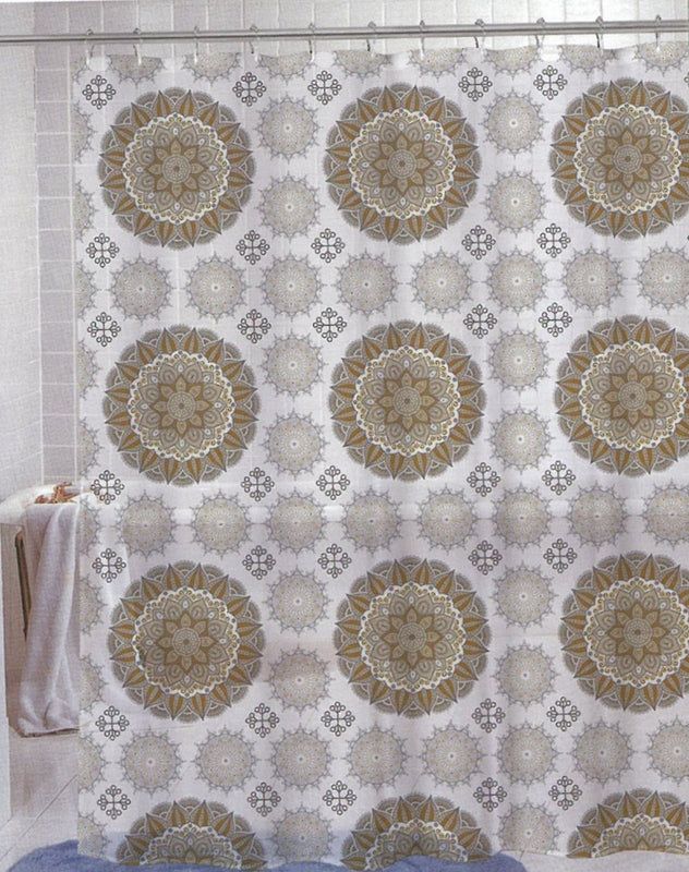 Medallion Diamond Peva/ Eva Shower Curtain