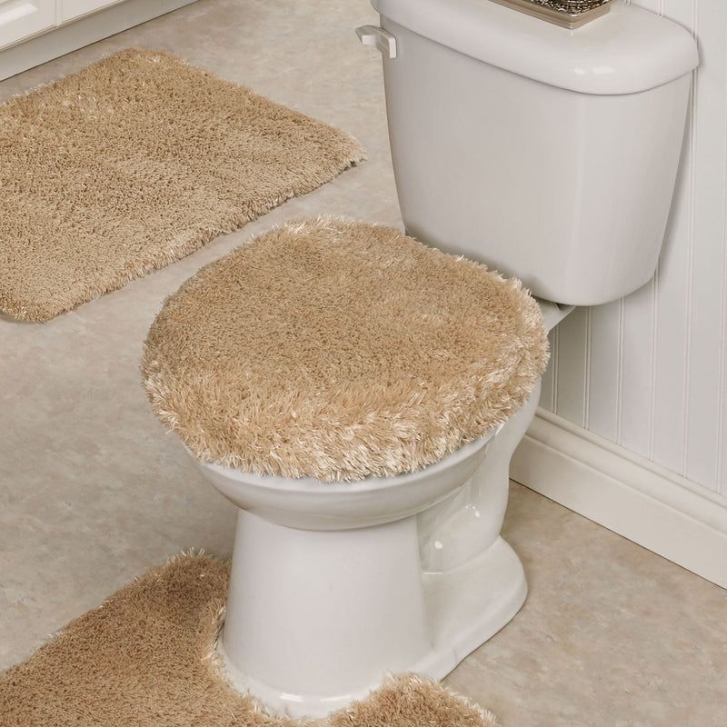 St. Lucia Plush Bath Rug Lid Cover