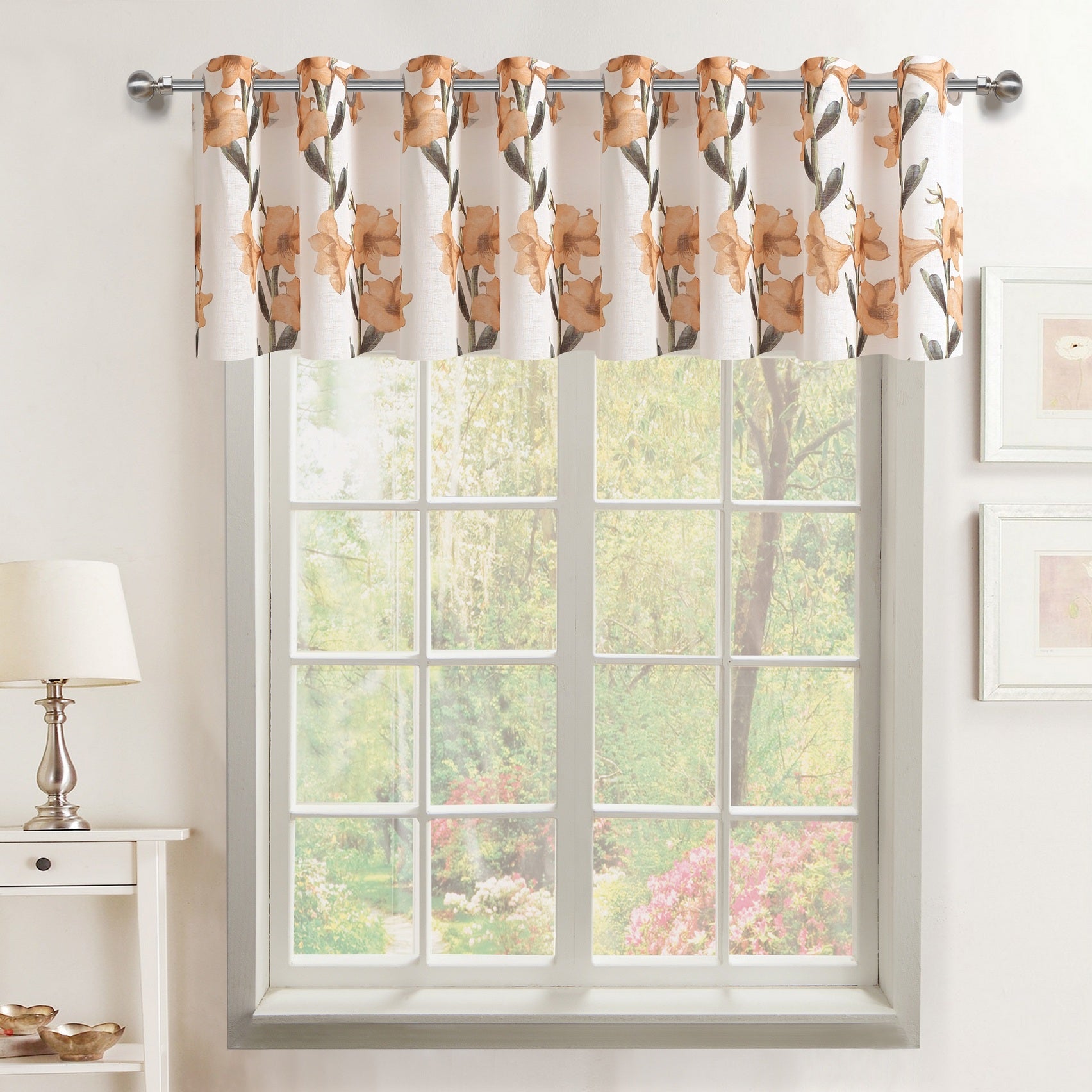 Lillies Flower Valance - - Marburn Curtains