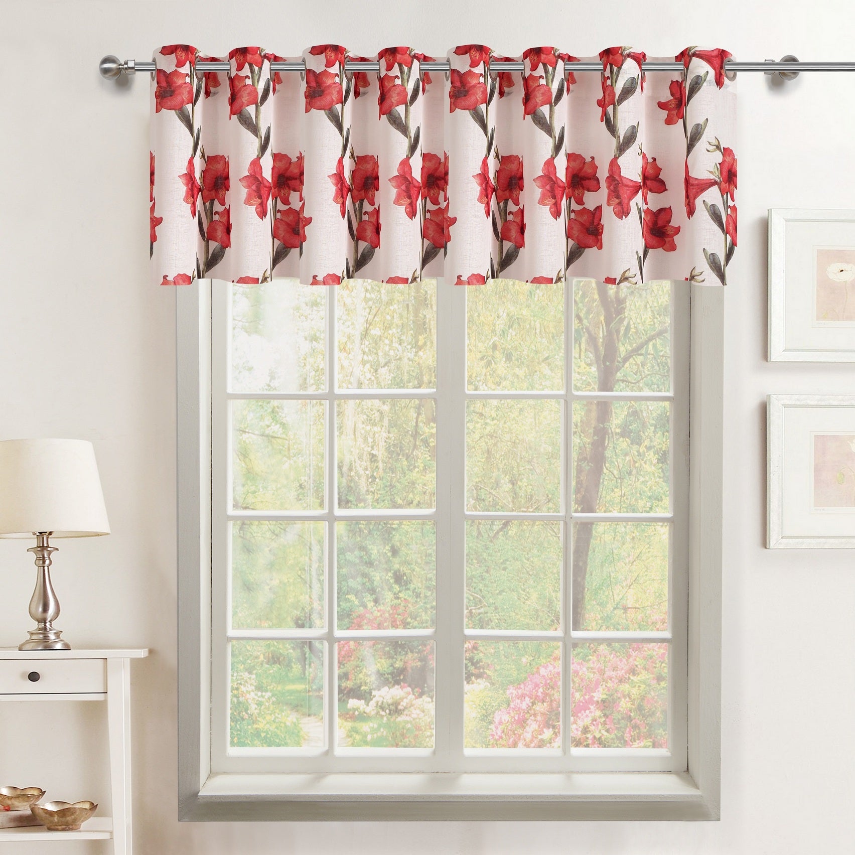 Lillies Flower Valance - - Marburn Curtains