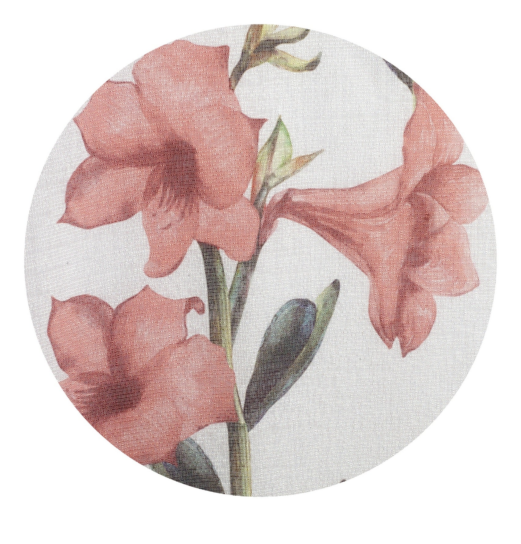 Lillies Flower Valance - 054x018 Blush C46067- Marburn Curtains