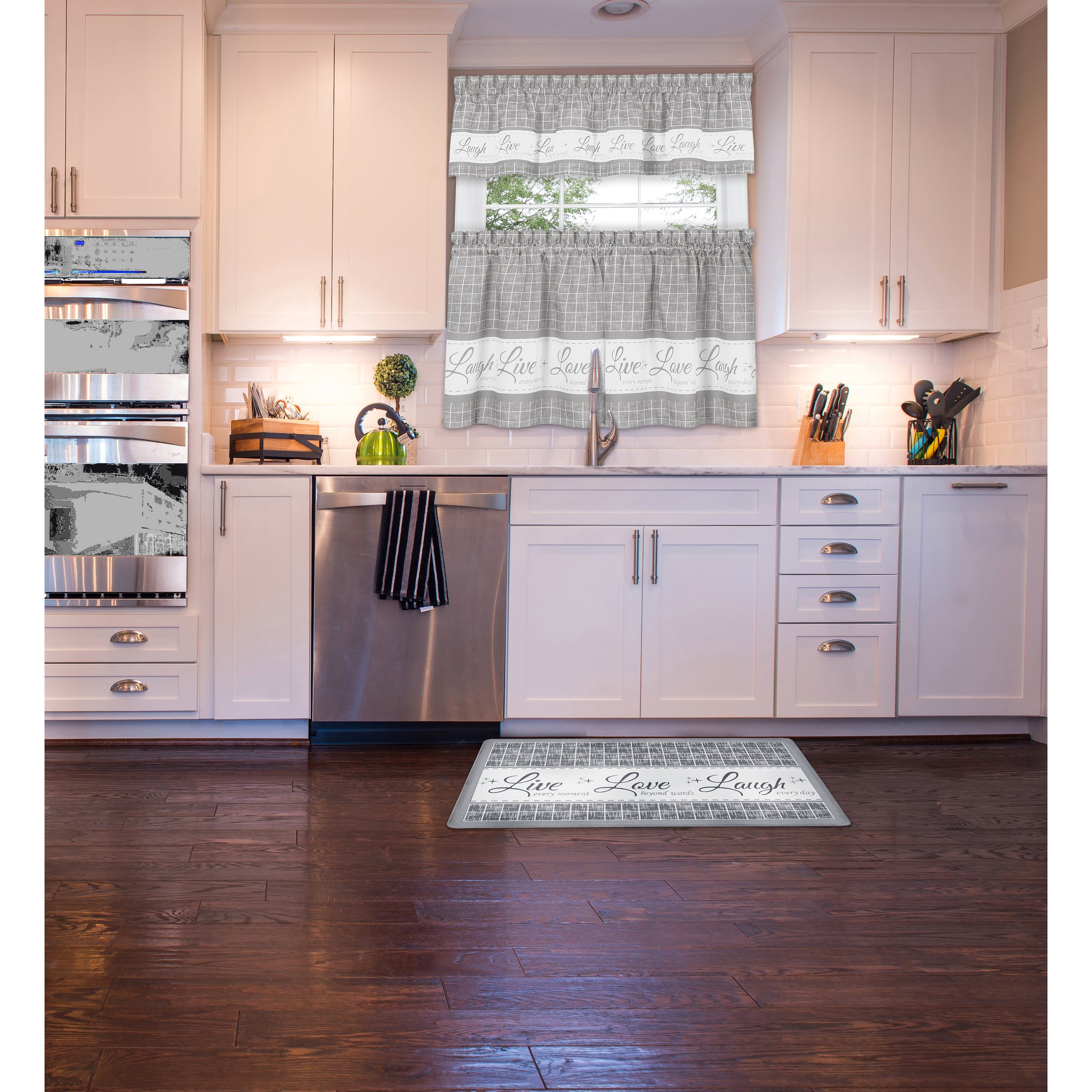 Live Love Laugh Anti Fatigue Kitchen Mat - - Marburn Curtains