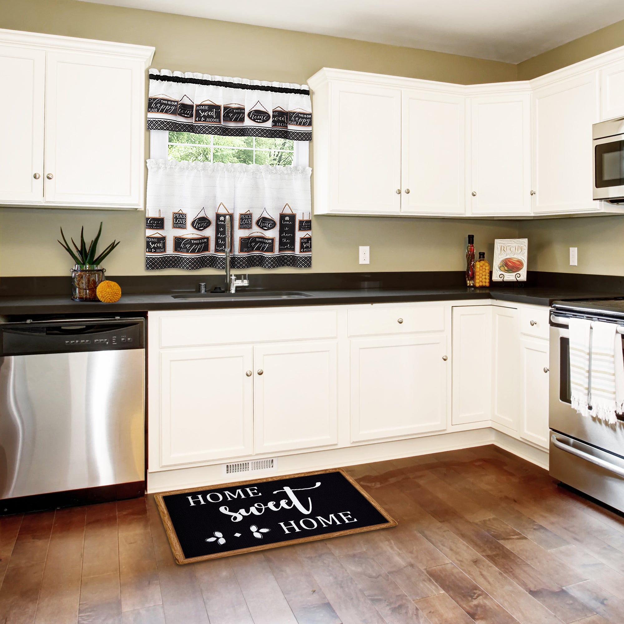 Modern Farmhouse Anti Fatigue Kitchen Mat - - Marburn Curtains