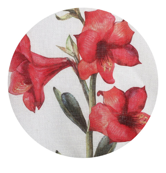 Lillies Flower Valance - 054x018 Red C46069- Marburn Curtains