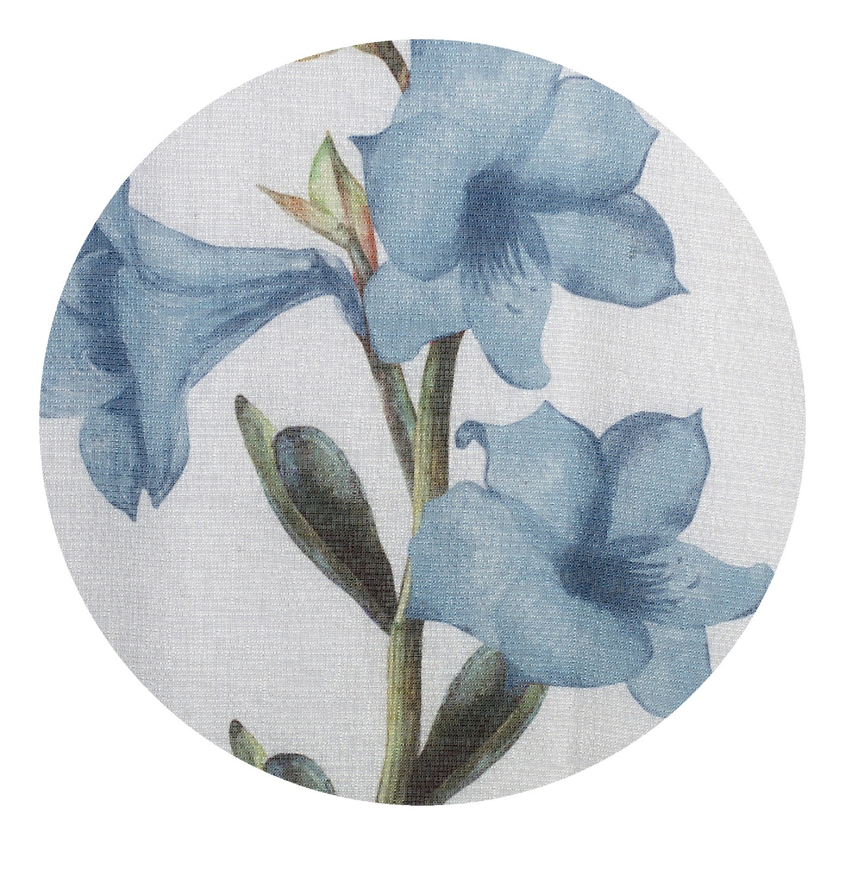 Lillies Flower Valance - 054x018 Sky Blue C46070- Marburn Curtains