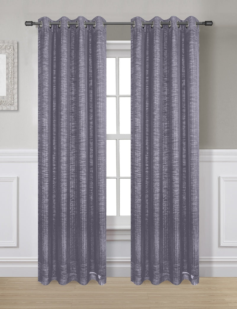 Glitter Foamback Grommet Panel 84" - 054x084   Charcoal Grey  C37858- Marburn Curtains