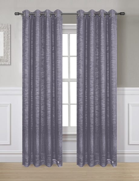 Glitter Foamback Grommet Panel 84" - 054x084   Charcoal Grey  C37858- Marburn Curtains