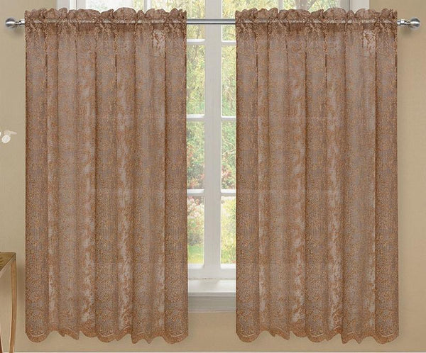 Mirage Rod Pocket Tier - 056x024   Copper C43936- Marburn Curtains