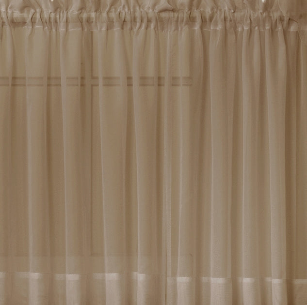 Emelia Sheer Voile Tailored Panel - 060x045   Taupe  C31841- Marburn Curtains