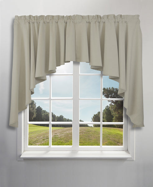 Glasgow Rod Pocket Tier / Valance / Swag - Swag 062x038 Grey C25724- Marburn Curtains