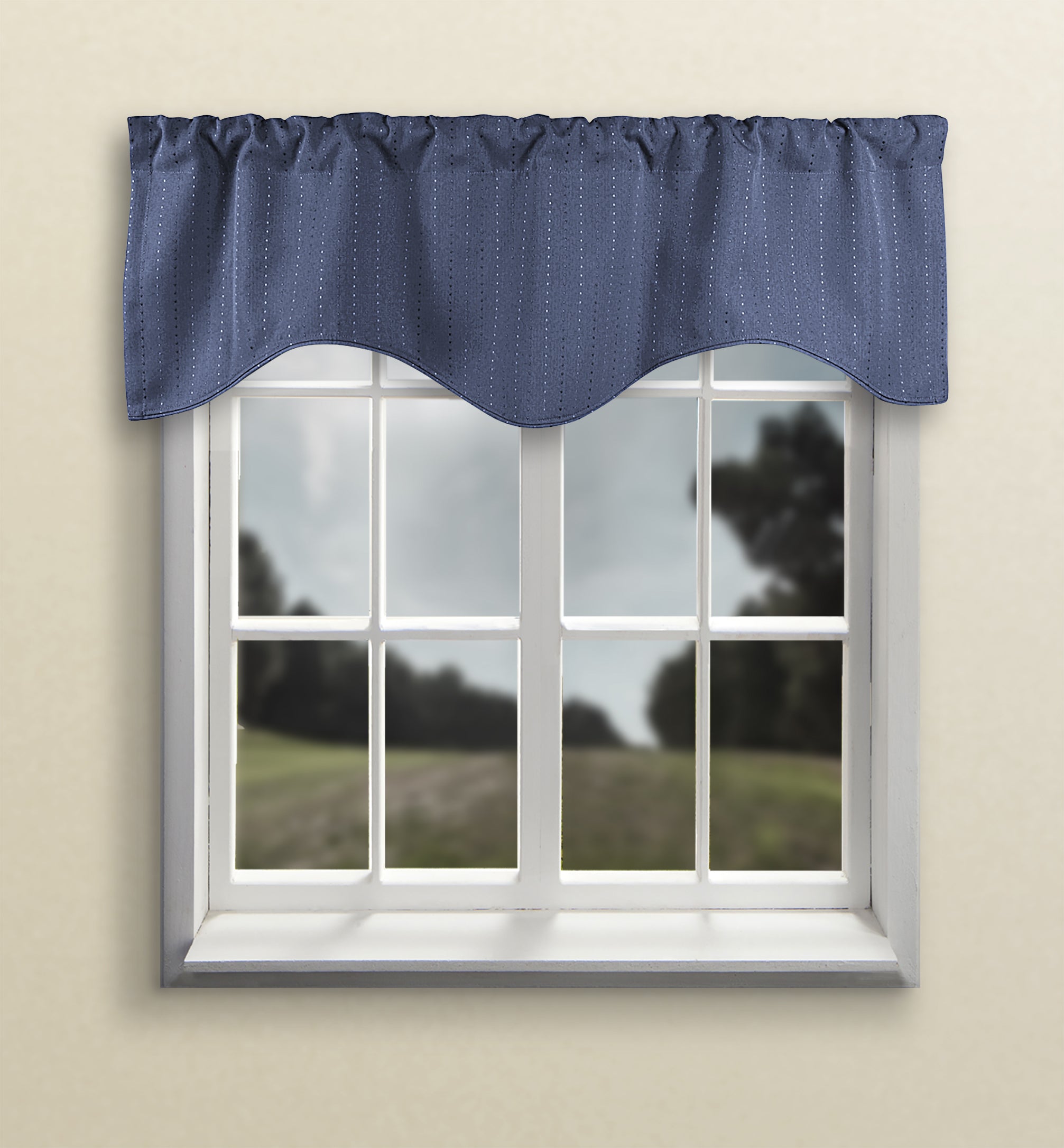 Grand Pointe M Valance - 054x017   Deep Blue  C44614- Marburn Curtains