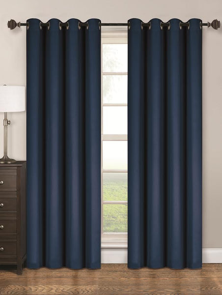 Twilight Thermal Blackout Grommet Panel - Panel   054x063 Navy C40359- Marburn Curtains