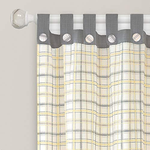 Tattersall Tab Top Panel - - Marburn Curtains