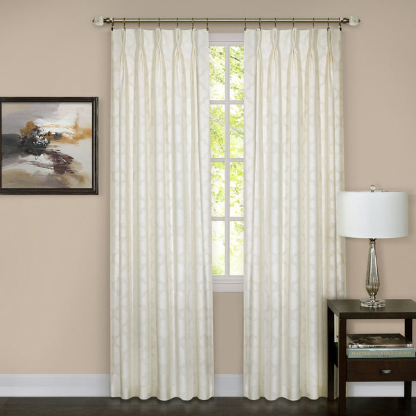 Windsor Pinch Pleat Panel - Panel   Ivory 034x063 C37606- Marburn Curtains