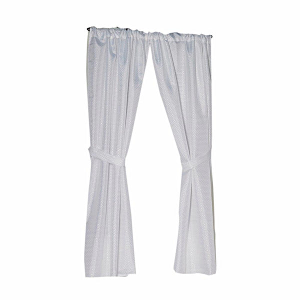 Fabric Bathroom Window Curtain - 036x054 White C25663- Marburn Curtains