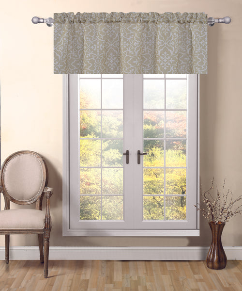 Venetian Rod Pocket Valance - 54x18 Beige C42742- Marburn Curtains